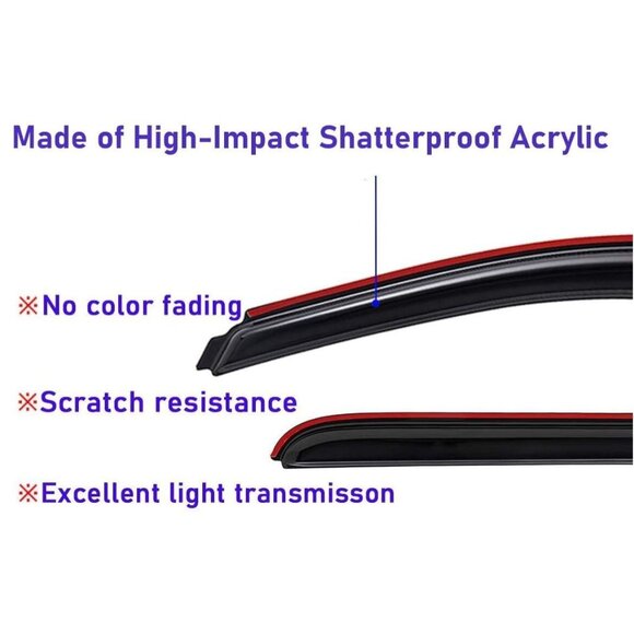 2013-2018 Nissan Pathfinder In-Channel, Rain Guard Window Vent Visor (Brand New) - Picture 4 of 8